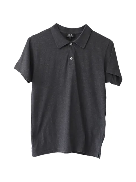 A.P.C. logo-embroidered polo shirt Grey MRPPUGBCL252629M