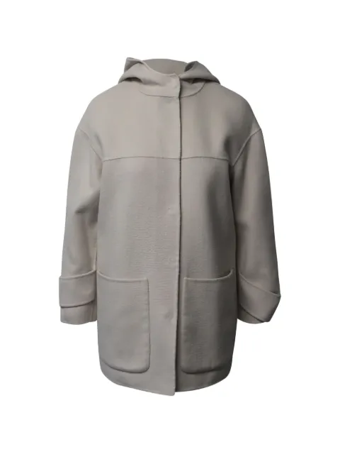 PINKO hoodie patch-pocket coat Neutrals NAPPUGBCL256303W
