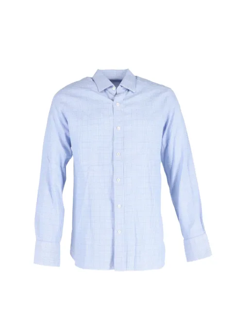 Tom Ford Vintage plaid-check long-sleeved shirt Blue MRPPUGBCL446311M