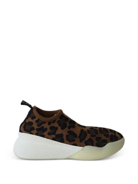 Stella McCartney Pre-Owned slip-on leopard-print sneakers Brown NAPPUGBSH195304W