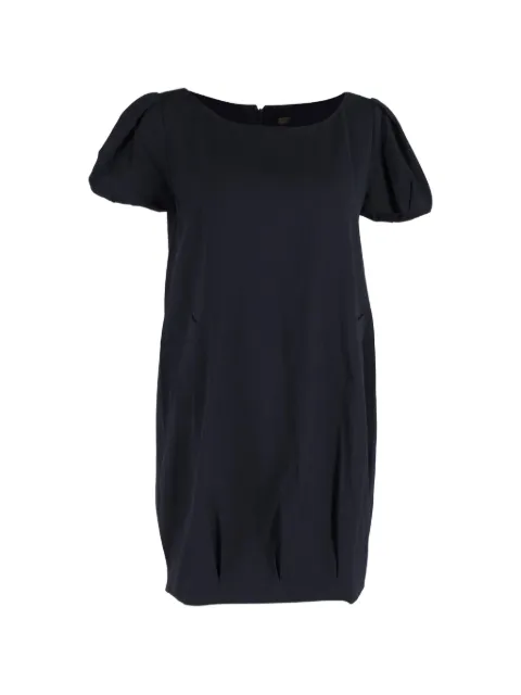Alexander McQueen Pre-Owned puff-sleeve pocket mini dress Blue NAPPUGBCL345430W