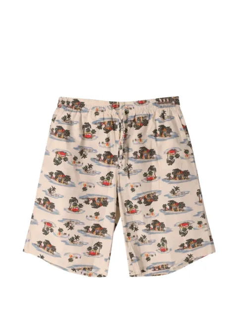 Bottega Veneta Pre-Owned printed drawstring shorts Neutrals TONPUGBCL193432M