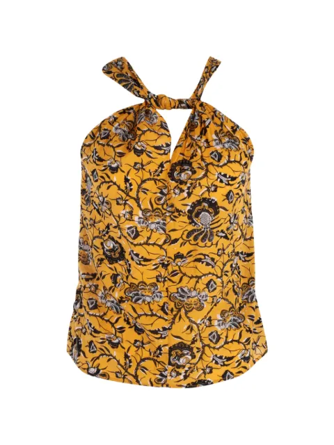 Isabel Marant Vintage floral print halter top Yellow TONPUGBCL160291W
