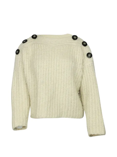 Isabel Marant Vintage button-detail oversized sweater Neutrals HNDOGBCL094039W