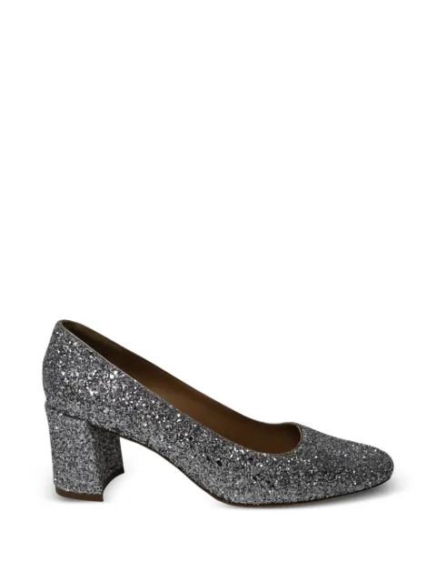 Mansur Gavriel strass-embellished round-toe pumps Silver TONPUGBSH124352W