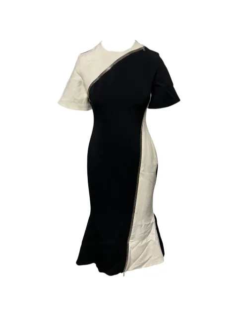 David Koma short-sleeve zip-fastening midi dress Black NAPPUGBCL094181W