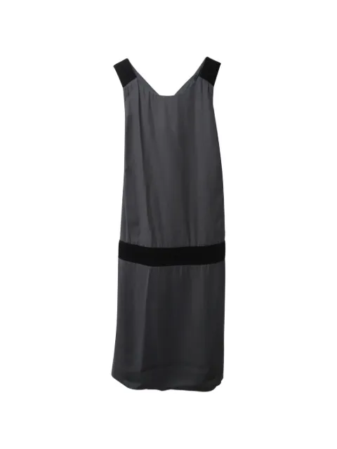 Red Valentino Vintage backless velvet-detail bow-embellishment mini dress Grey NAPPUGBCL103524W