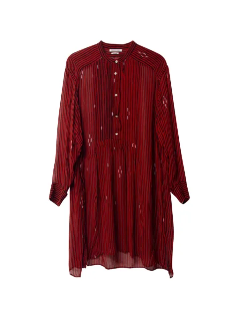 Isabel Marant Vintage striped-pattern shirt dress Red NAPPUGBCL196415W