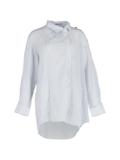 Balenciaga Pre-Owned asymmetric striped shirt White NAPPUGBCL362346W