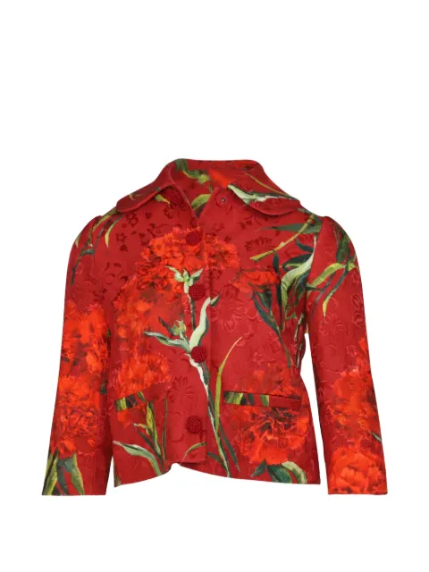 Dolce & Gabbana Pre-Owned floral-print brocade jacket Red NAPPUGBCL094334W