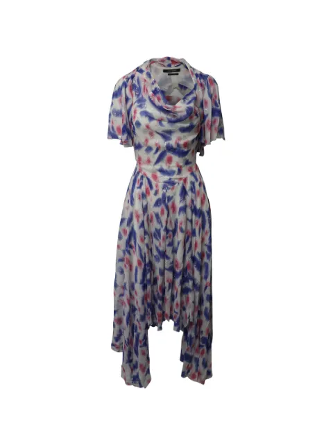 Isabel Marant Vintage Namala asymmetric printed dress White NAPPUGBCL150727W