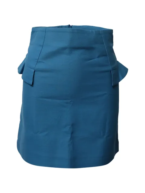 SANDRO high-waisted flap-pocket mini skirt Blue NAPPUGBCL139557W