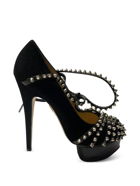 Charlotte Olympia Angry Portia studded pumps Black HNPUGBSH087035W