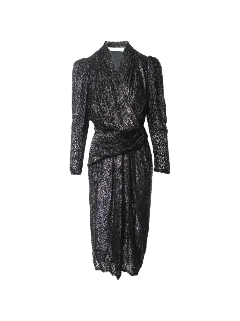 IRO Xonina draped midi dress Black NAPPUGBCL117845W