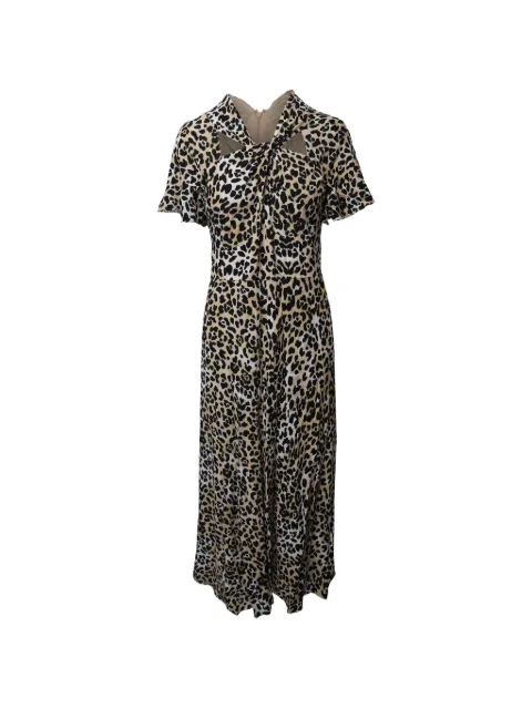 Temperley London animal-print midi dress Neutrals NAPPUGBCL115922W