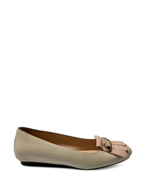 Tod's Vintage fringed ballet flats Neutrals NAPPUGBSH086460W