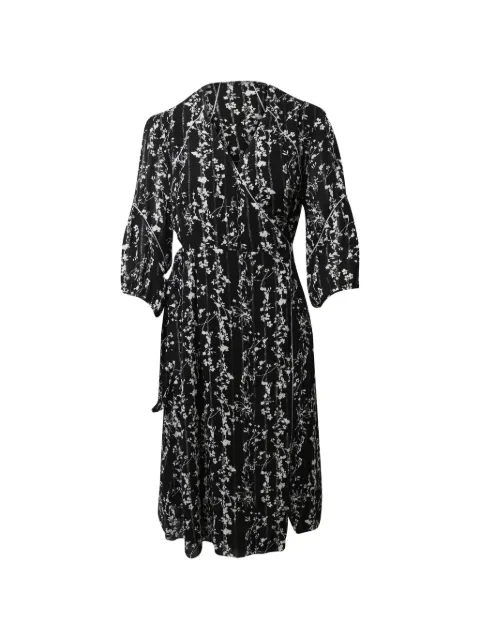 Ba&Sh floral-pattern tie-waist midi dress Black TONPUGBCL138843W
