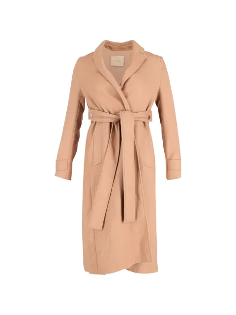 Maje pleated belted trench coat Neutrals TONPUGBCL199705W