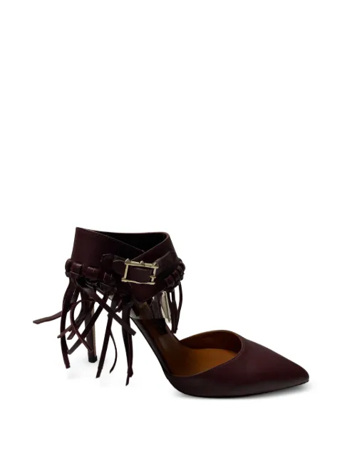 Valentino Garavani Pre-Owned fringe ankle-strap pumps Red NAPPUGBSH082720W