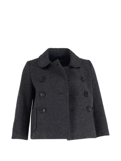 Comme Des Garçons Pre-Owned double-breasted short coat Grey NAPPUGBCL426892W