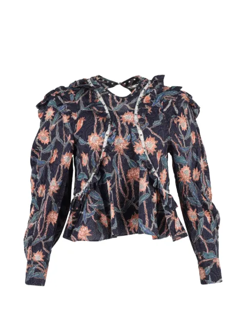 Isabel Marant Vintage floral-print blouse Blue NAPPUGBCL368372W