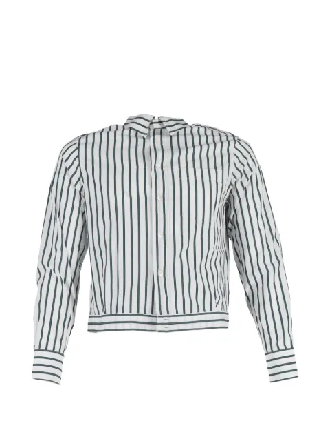 Lanvin Pre-Owned striped buttoned blouse White MRPPUGBCL458706M
