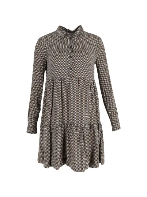 GANNI long-sleeve mini dress Brown NAPPUGBCL397600W