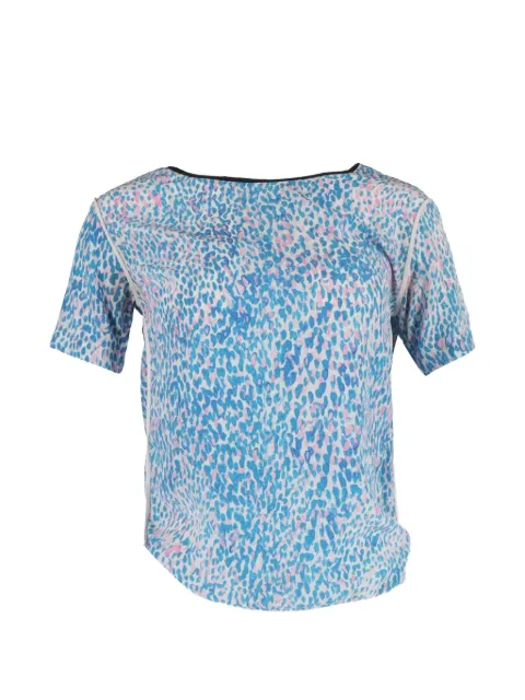 SANDRO leopard-print T-shirt Blue TONPUGBCL462438W