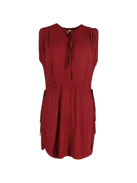 Isabel Marant Vintage drawstring tie mini dress Red TONPUGBCL279250W
