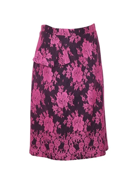 ERDEM Shawna lace floral midi skirt Pink NAPPUGBCL089311W