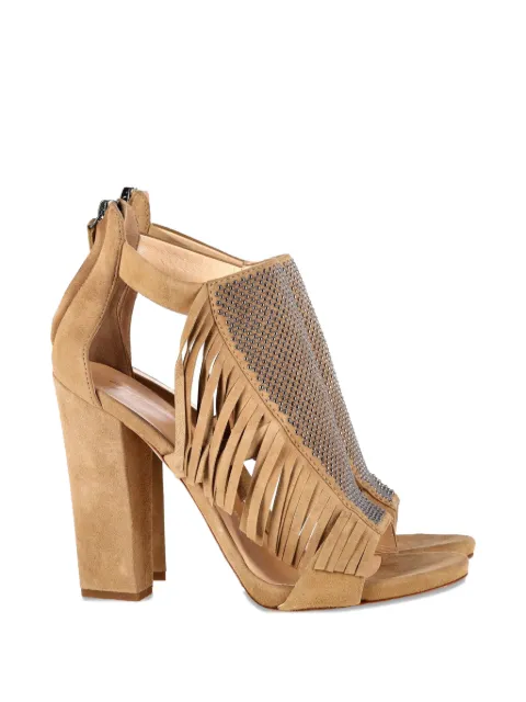 Giuseppe Zanotti Vintage fringe alabama sandals Neutrals TONPUGBSH290066W