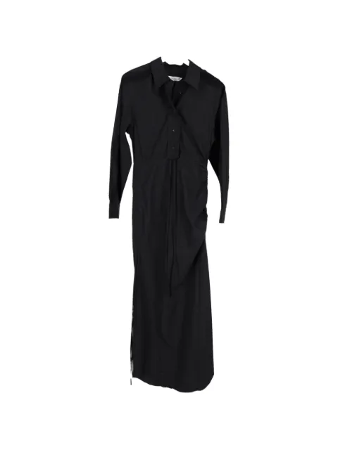 Christopher Esber lace-trim shirt midi dress Black NAPPUGBCL357603W