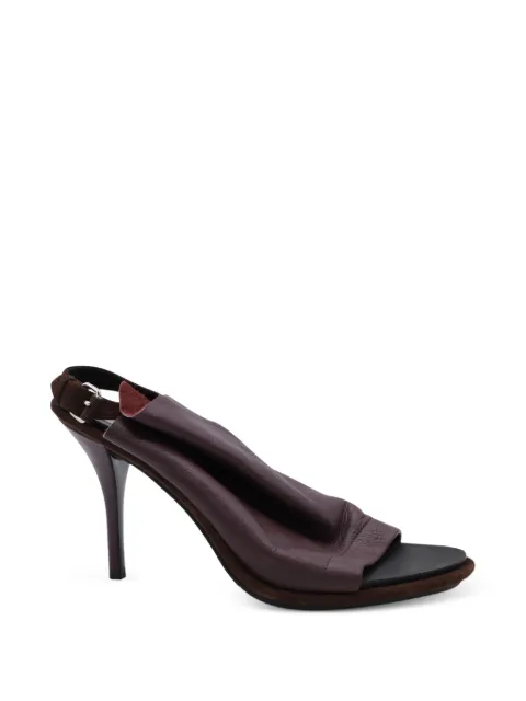 Balenciaga Pre-Owned slingback open-toe leather pump Red NAPPUGBSH094375W