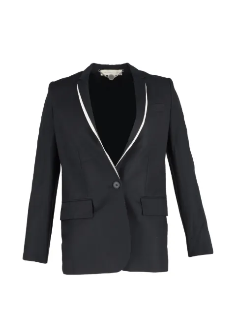Stella McCartney Pre-Owned contrast-trim blazer Black NAPPUGBCL368336W