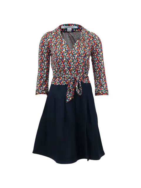 Diane Von Furstenberg Vintage wrap printed dress Blue HNDOGBCL147156W