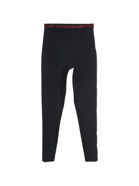 Louis Vuitton Pre-Owned logo-waistband leggings Black NAPPUGBCL286502W
