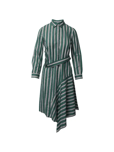 Claudie Pierlot asymmetric striped shirt dress Green NAPPUGBCL151468W