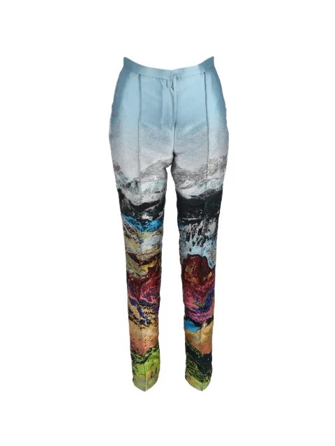 Mary Katrantzou embroidered print trousers Blue NAPPUGBCL376251W