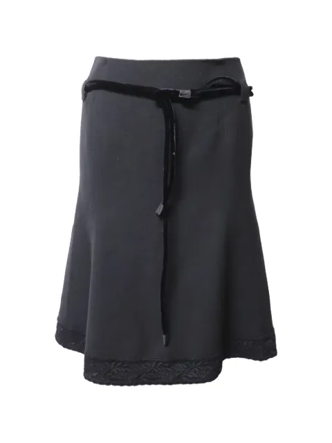 Emporio Armani Pre-Owned belted skirt Black HNPUGBCL145345W