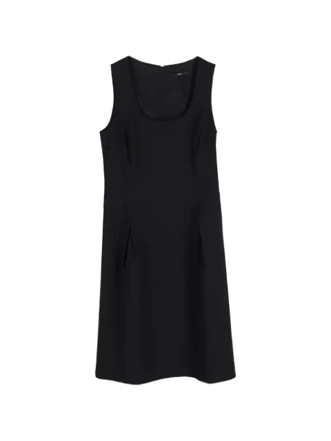 BOSS sleeveless shift midi dress Black NAPPUGBCL367863W