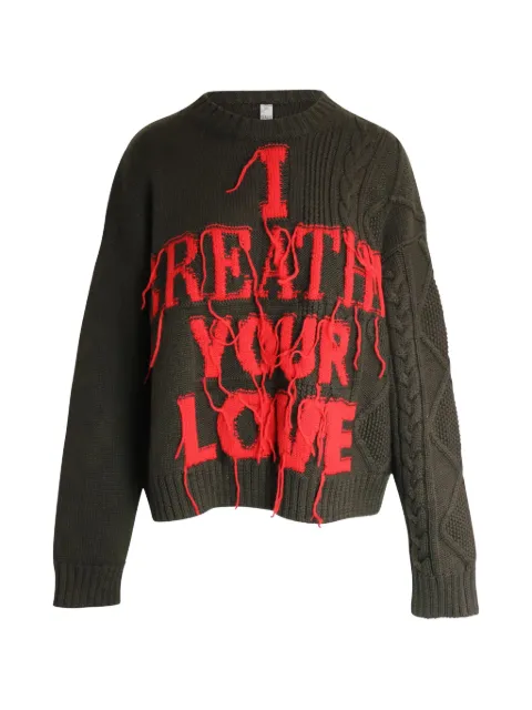 Mario Valentino Vintage cable-knit sweater Green HNPUGBCL286836W