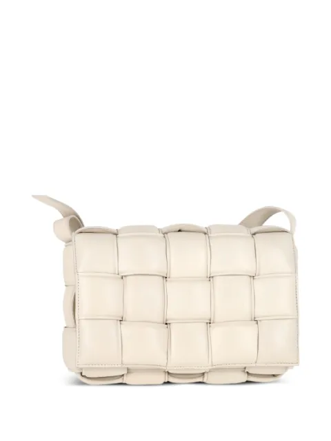 Bottega Veneta Pre-Owned padded intreccio leather cross body bag Neutrals NAPPUGBBA372493W