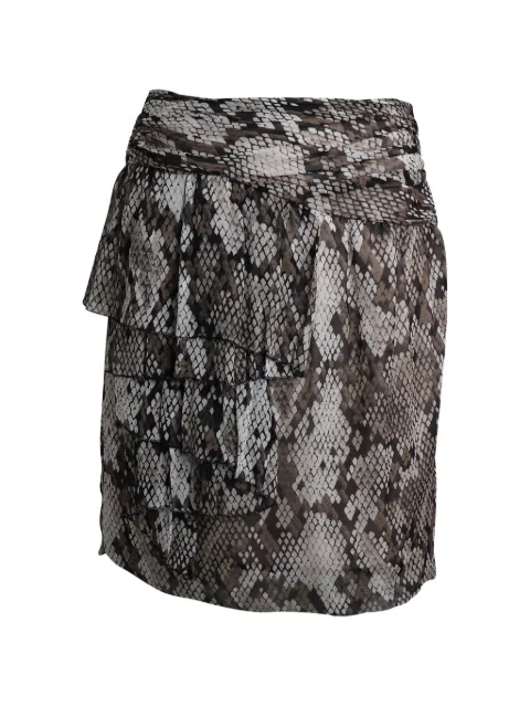 Moschino Cheap & Chic snake-print wrap skirt Grey NAPPUGBCL268182W