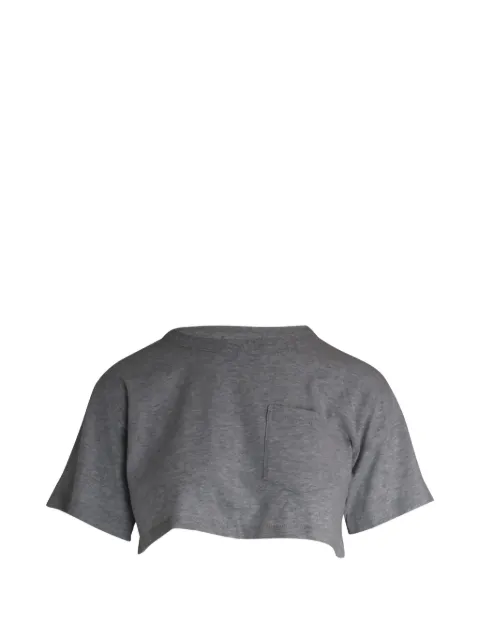 Pre-Owned Alexander Wang cropped cotton t-shirt Grey NAPPUGBCL290299W