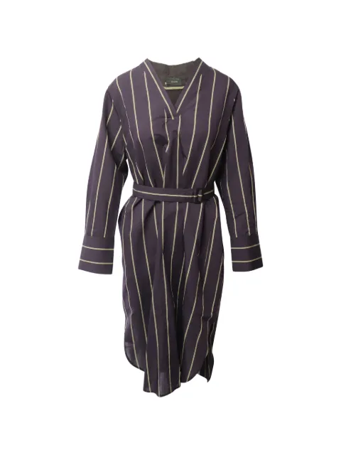 JOSEPH Janis striped robe dress Brown TONPUGBCL146757W