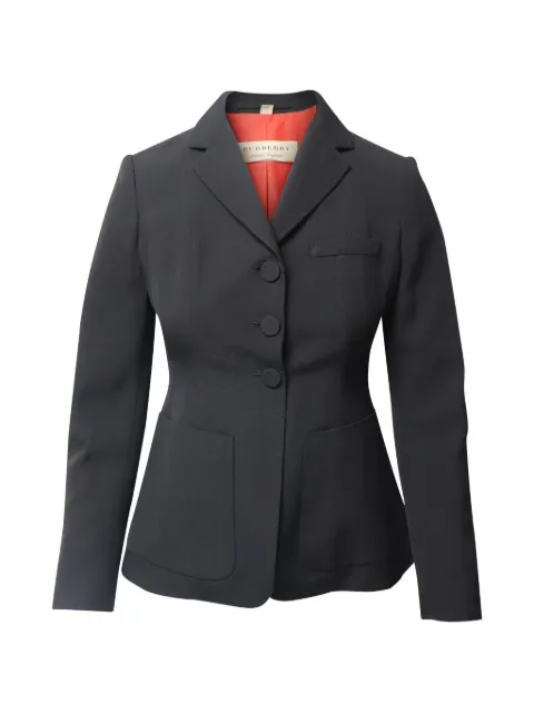 Burberry Pre-Owned fitted wool blazer Black NAPPUGBCL153034W