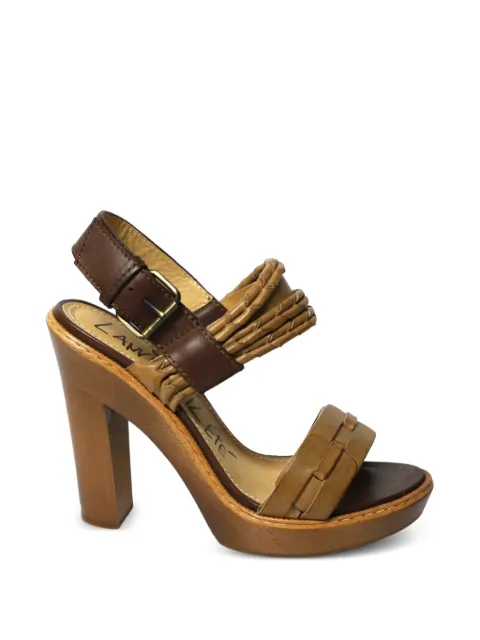Lanvin Pre-Owned 2012 wooden accent heels pumps Brown NAPPUGBSH137427W