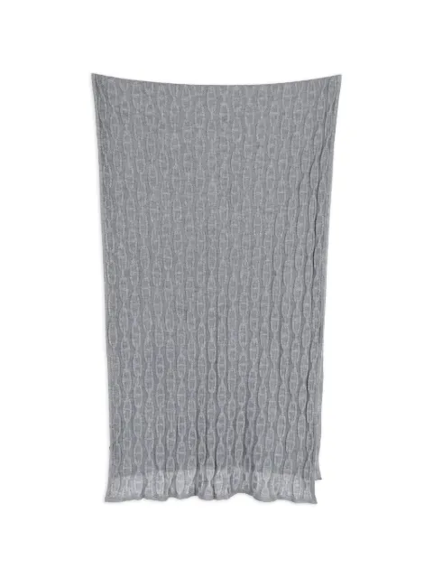 Hermès Pre-Owned chain-motif knit muffler scarf Grey MRPPUGBAC339472W