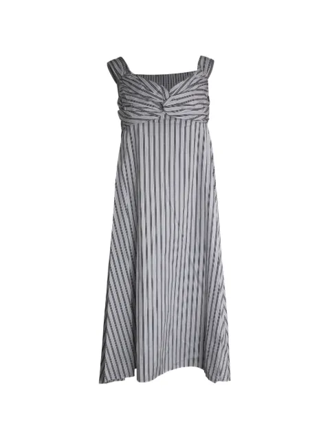 A.L.C. striped off-shoulder midi dress Grey NAPPUGBCL283550W