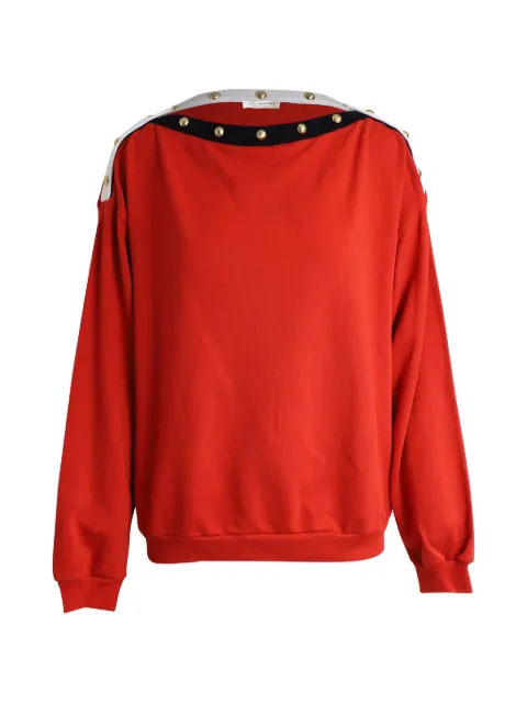 Philosophy Di Lorenzo Serafini embellished boat-neck sweatshirt Red NAPPUGBCL263342W